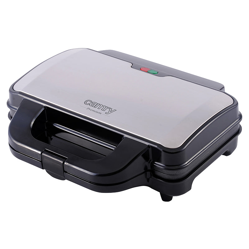 Sandwich maker XL 1300 W, antiaderent, plăci mari, inox Camry CR3054