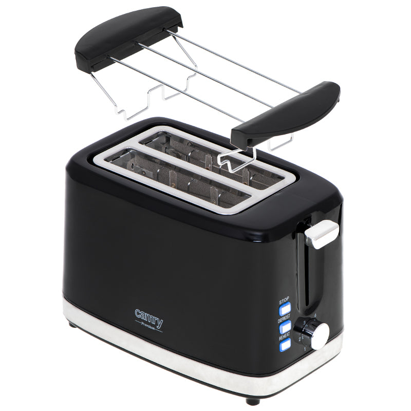 Toaster cu 6 niveluri rumenire, funcție reîncălzire, 900 W, Camry CR3218