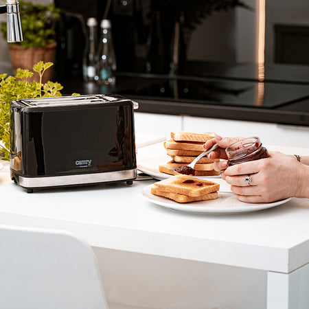 Toaster cu 6 niveluri rumenire, funcție reîncălzire, 900 W, Camry CR3218