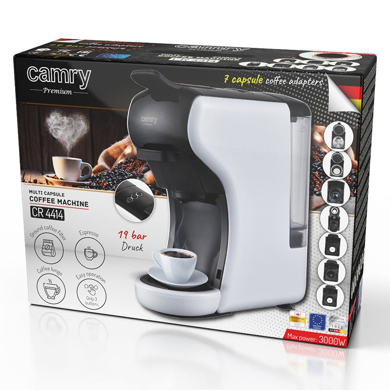 Espressor capsule 19 bar multi-capsule cu pompa profesională Camry CR 4414