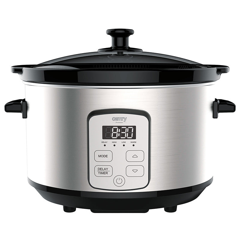 Slow cooker 4,7 l cu bol ceramic, afisaj LED, 270 W Camry CR6414