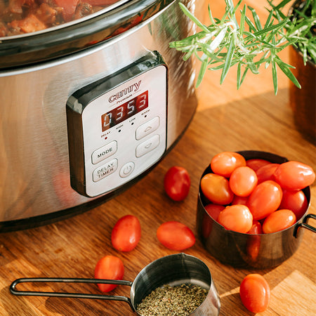 Slow cooker 4,7 l cu bol ceramic, afisaj LED, 270 W Camry CR6414