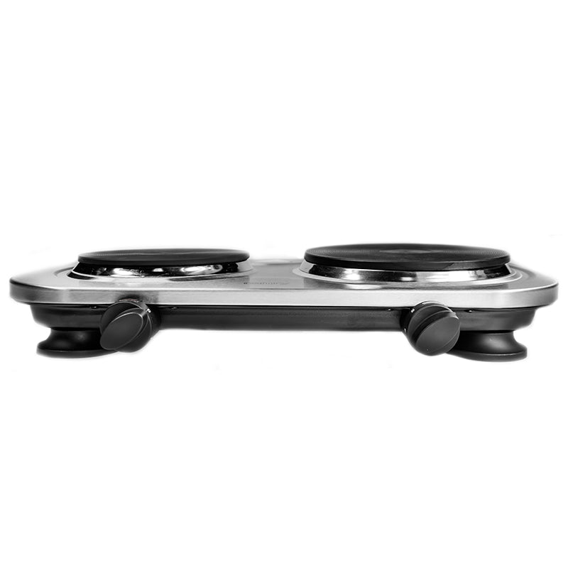 Plită electrică dublă 2500 W, 2 arzătoare, inox, control temperatură Camry CR6511