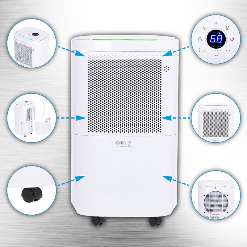 Dezumidificator aer cu compresor, LCD, 10 l, 200 W, Camry CR7851