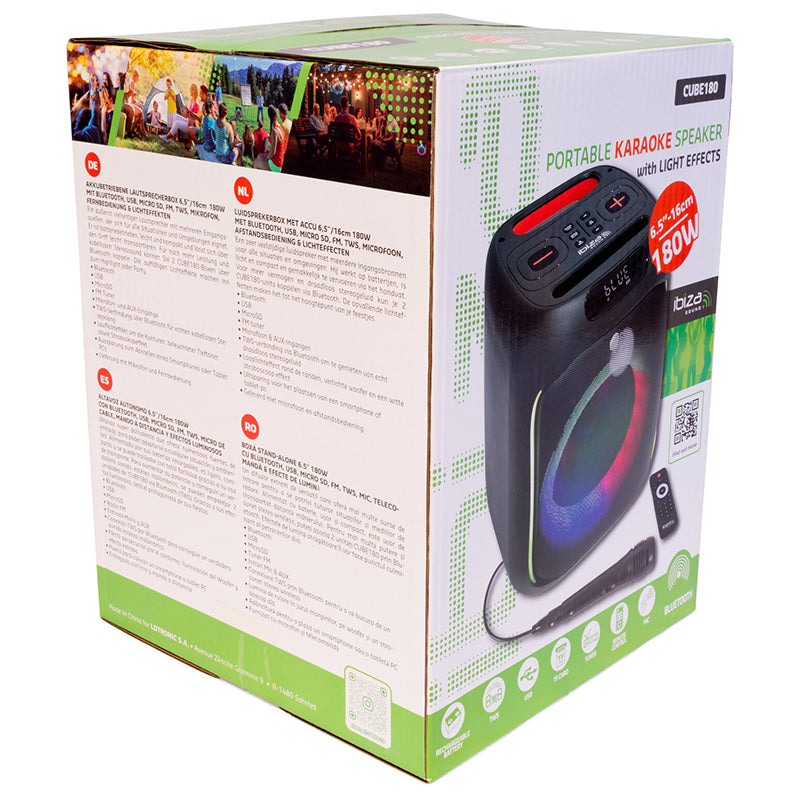 Boxa Portabila 6.5''/16cm Bt/fm/usb/msd