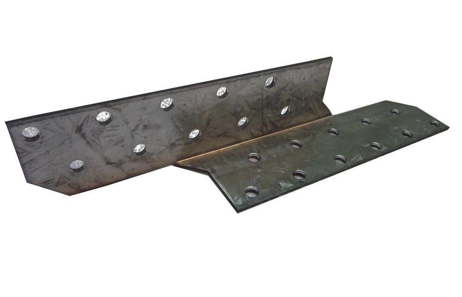 Colțar pentru unirea grinzilor cu dimensiuni de 210×32×2,0 mm în varianta stânga