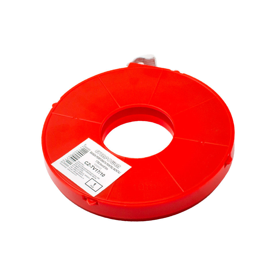 Bandă perforată pentru montaj de 17 mm × 0,8 mm în rolă de 10 m