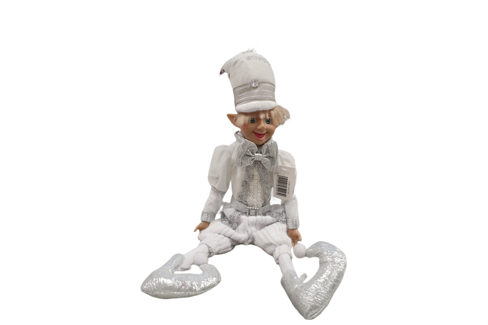 Fig Textil Elf Alb Argintiu Ab St007 Xmas