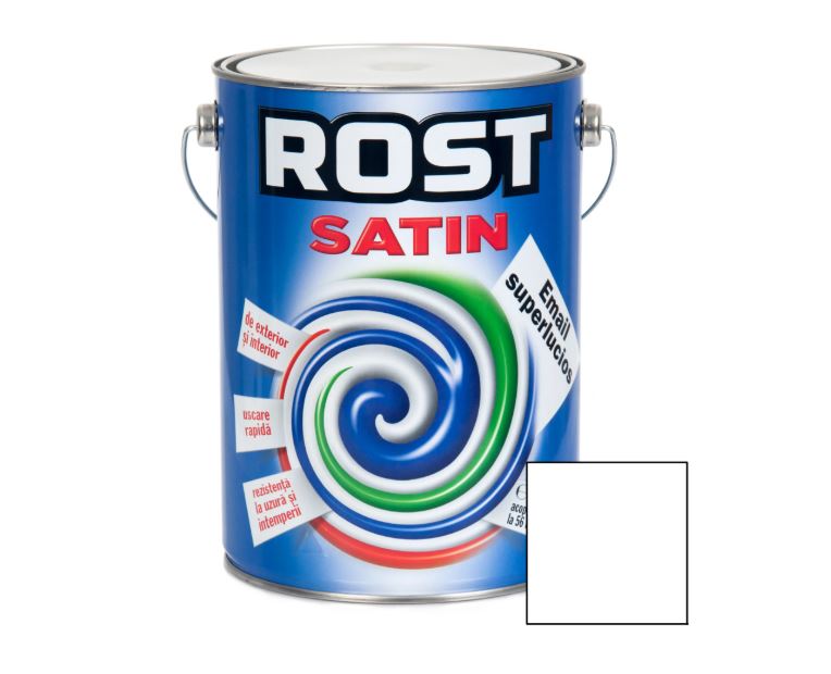 Email Superlucios Rost Satin Pt. Lemn / Metal Alb 4l