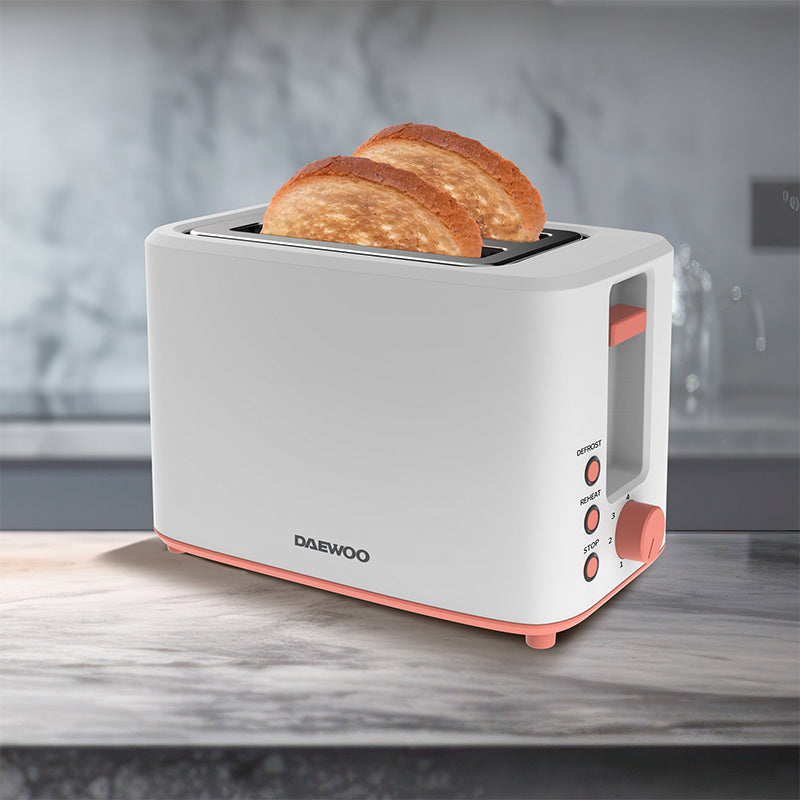 Toaster 900 W cu 2 felii și 7 trepte, Daewoo