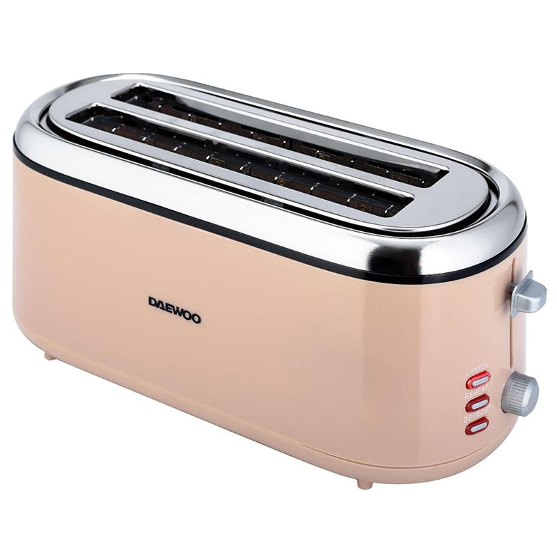Toaster 1500 W, 2 felii, crem, indicator luminos, Daewoo D-DBT90C