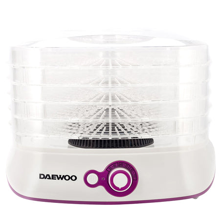 Deshidrator alimente cu 5 tăvi, 500 W, termostat, mecanic, Daewoo D-DD450W