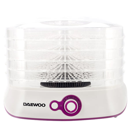 Deshidrator alimente cu 5 tăvi, 500 W, termostat, mecanic, Daewoo D-DD450W