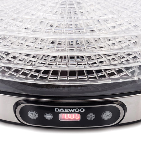 Deshidrator alimente 5 tăvi, digital, inox, 500 W Daewoo D-DD500S