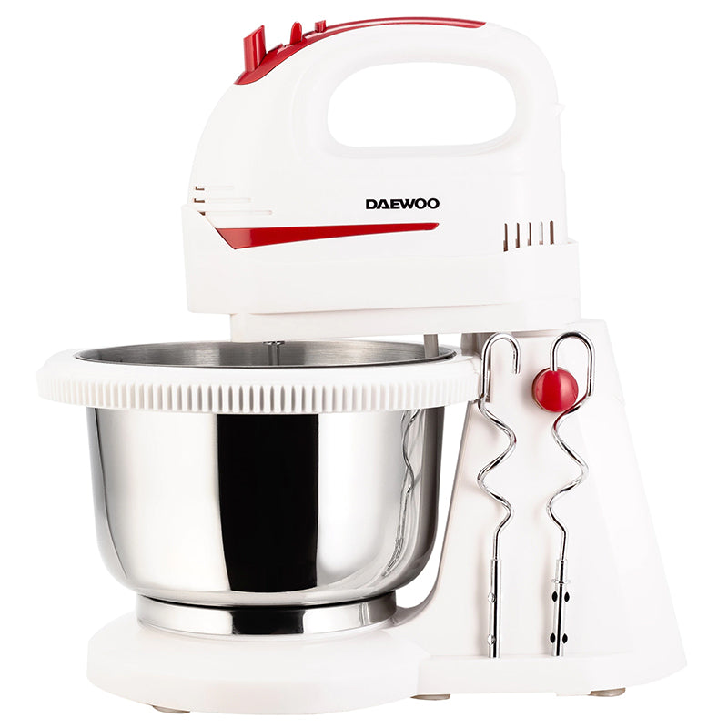 Mixer cu bol rotativ de 2 l cu putere de 300 W și 5 trepte de viteză Daewoo D-DHM100W
