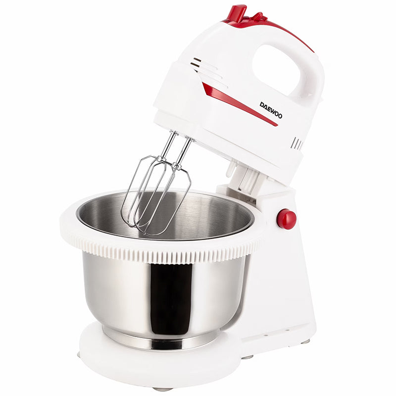 Mixer cu bol rotativ de 2 l cu putere de 300 W și 5 trepte de viteză Daewoo D-DHM100W