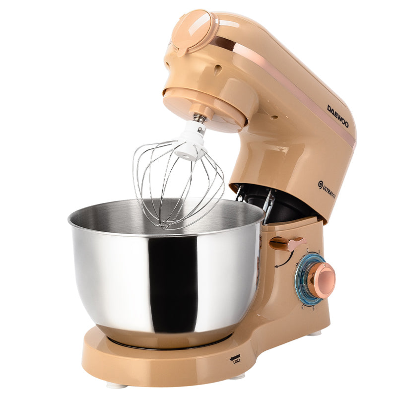 Robot bucătărie 2 în 1 cu mixer, bol inox 5,5 l și mașină de tocat carne Daewoo