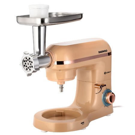 Robot bucătărie 2 în 1 cu mixer, bol inox 5,5 l și mașină de tocat carne Daewoo