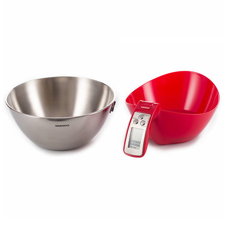 Cântar de bucătărie cu bol din inox de 5 kg cu precizie de 1 g Daewoo D-DKS45R