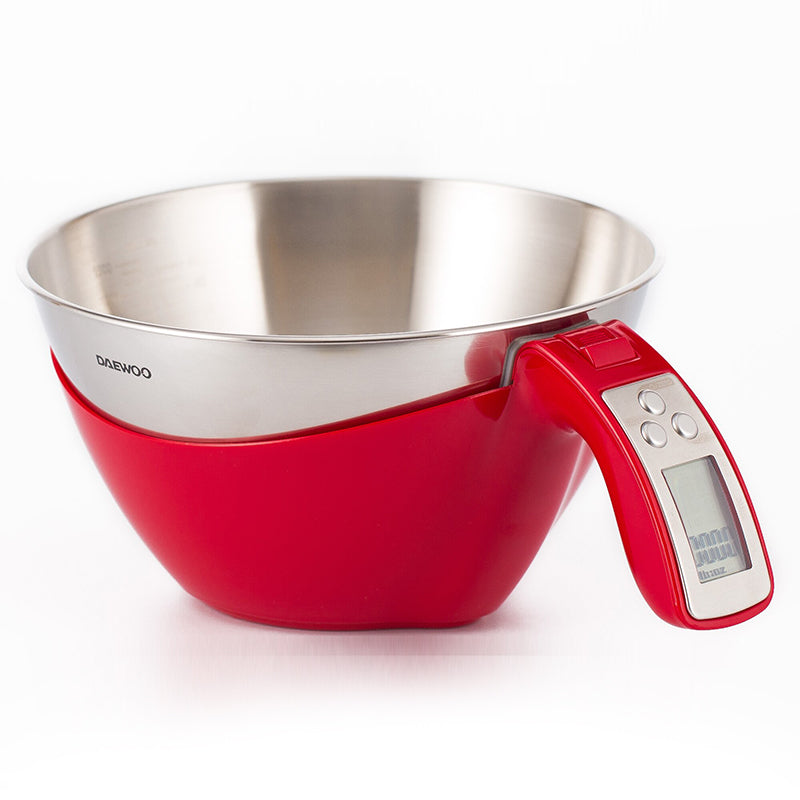 Cântar de bucătărie cu bol din inox de 5 kg cu precizie de 1 g Daewoo D-DKS45R