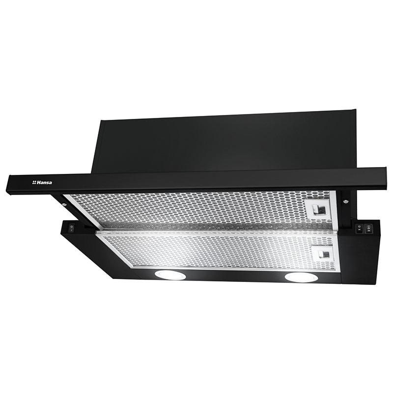 Hotă telescopică incorporabilă, filtru aluminiu, LED, 60 cm, Hansa D-OTP6241BH