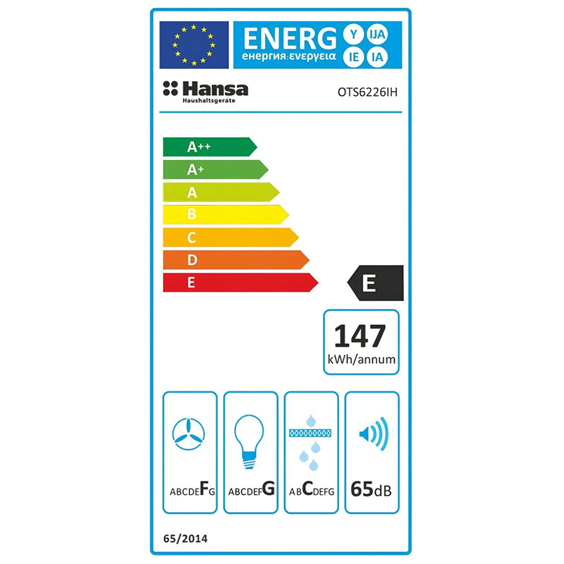 Hotă telescopică incorporabilă 425 m³/h, inox, 60 cm, Hansa D-OTS6226IH