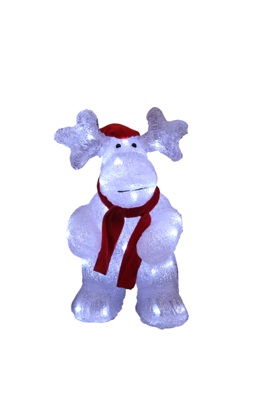 Decoratiuni - 40 Led-Uri Reni 24x35 Cm, Alb Rece, Ip44,Temporizator