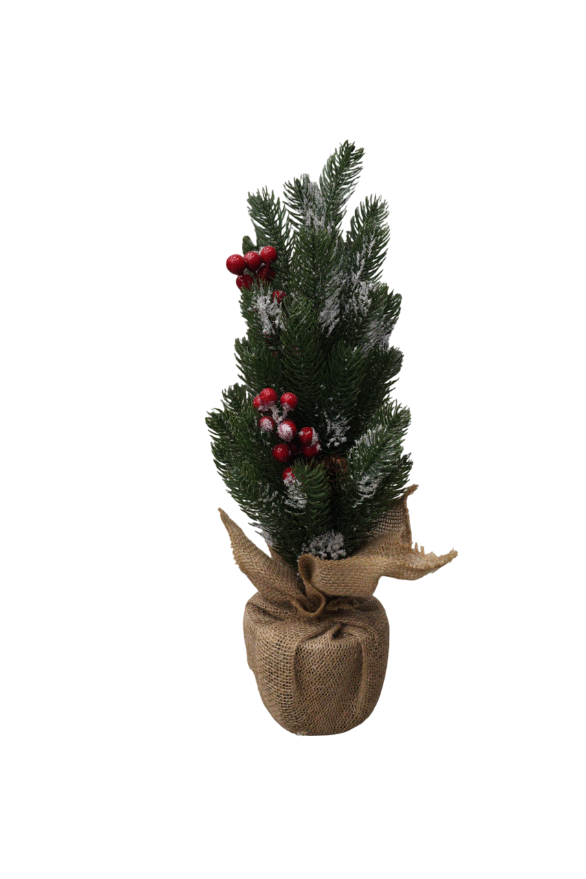 Decoratiuni - 20 Led-Uri Brad 52 Cm 3x Aa Ip20, Alb Cald, Cronometru