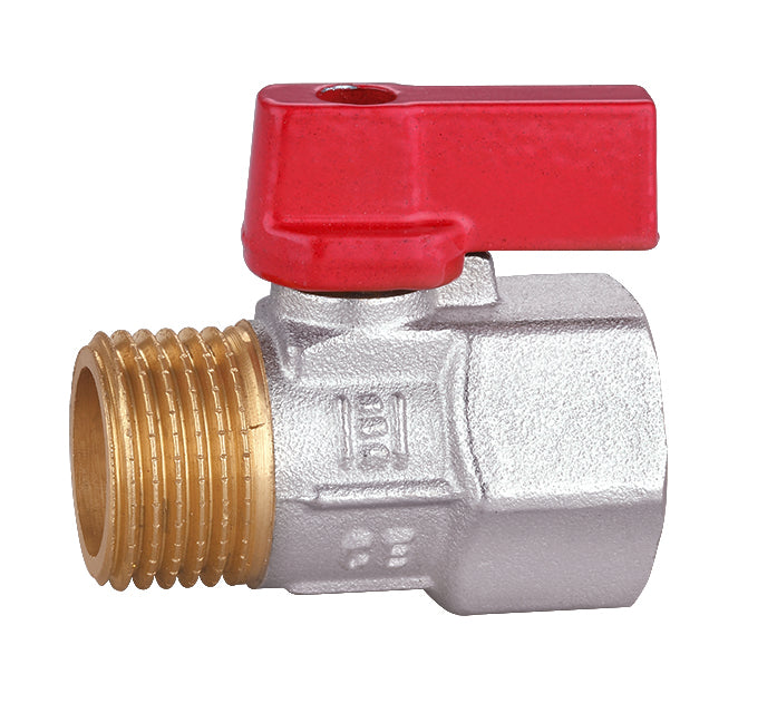 Robinet mini cu sferă Everline de 1/2 țol FI-FE din alamă nichelată