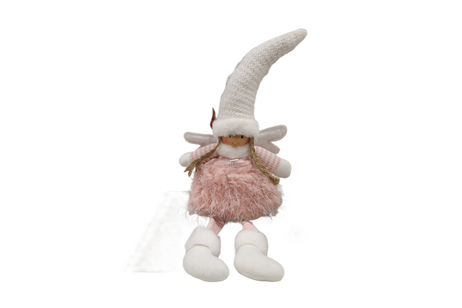 Xmas Figurina Textil Fetita Roz 8047