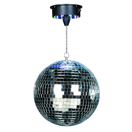 Glob disco 30 cm LED RGBW cu motor și control muzical Ibiza Light DISCO1-30