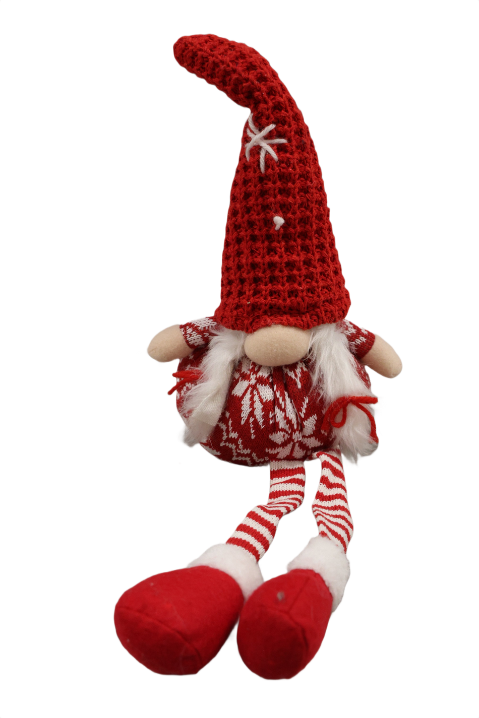 Xmas Gnom Cu Picioare Atarnate Alb Rosu