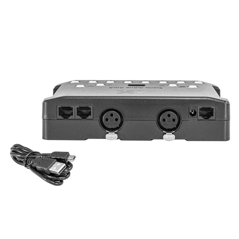 Interfață USB DMX cu controller, mod Stand Alone, compatibil LED Player și card SD Ibiza Light DMX-PANEL-512