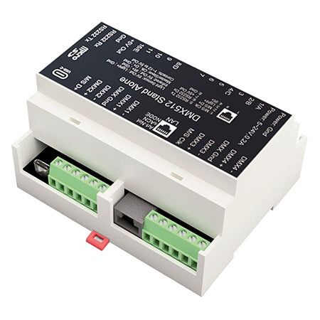 Interfață DMX-USB cu conexiune RJ45, Stand Alone, montare DIN - Ibiza Light DMX-RAIL-512