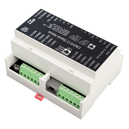 Interfață DMX-USB cu conexiune RJ45, Stand Alone, montare DIN - Ibiza Light DMX-RAIL-512