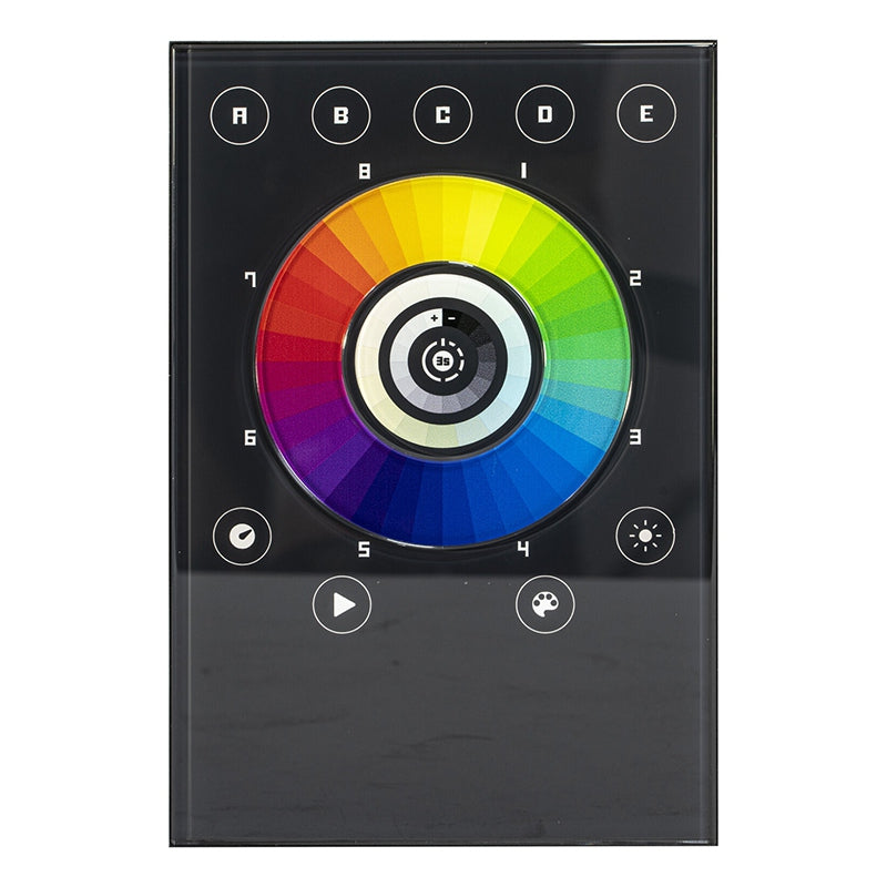 Interfață DMX-USB cu panou tactil, panou sticlă, afișaj LED, AFX DMX-TOUCH-PAN