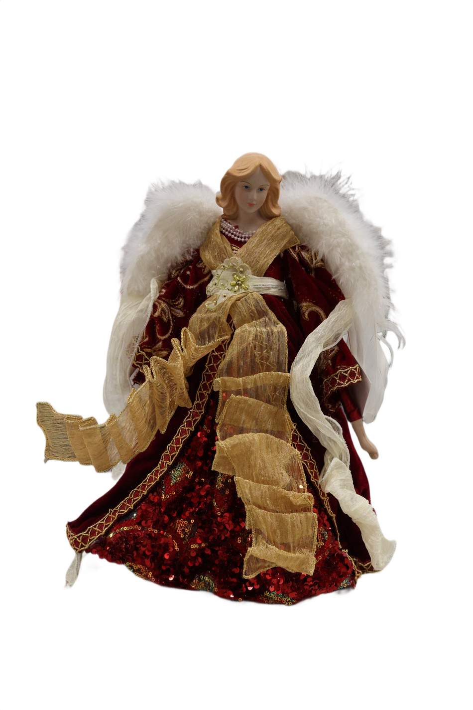 Xmas Varf De Brad Inger Rosu 40 Cm A68