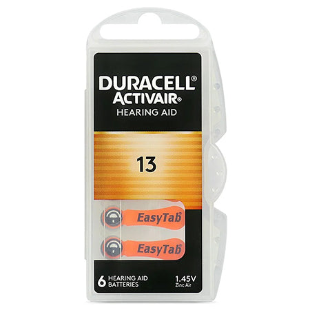Baterie auditivă zinc-aer 13, blister 6 buc, fără mercur Duracell DUR-13-0