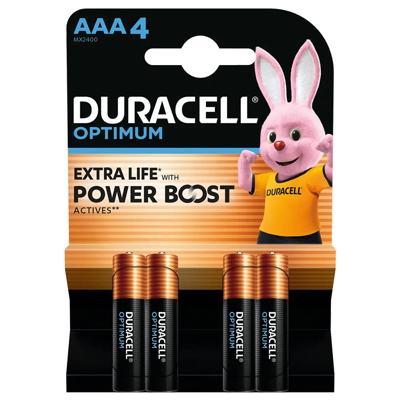 Baterie alcalină Duracell Optimum LR03 AAA pachet 4 bucăți Duracell DUR-DU0036