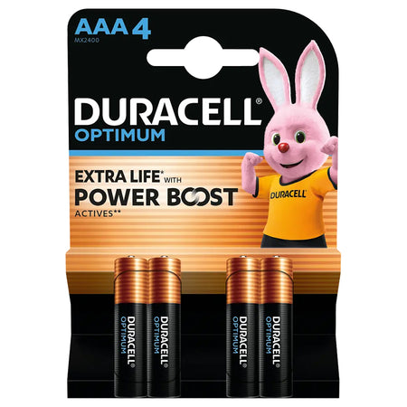 Baterie alcalină Duracell Optimum LR03 AAA pachet 4 bucăți Duracell DUR-DU0036