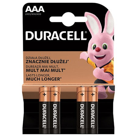 Set baterii alcaline LR03 AAA blister cu 4 bucăți Duracell DUR-MN2400