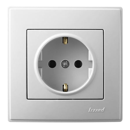 Priză Schuko simplă pentru montare îngropată Lezard E-PR1