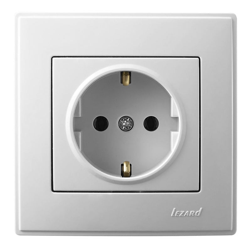 Priză Schuko simplă pentru montare îngropată Lezard E-PR1