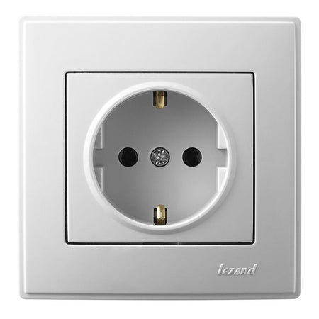 Priză Schuko simplă pentru montare îngropată Lezard E-PR1