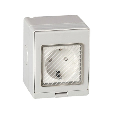 Priză simplă Schuko IP55 pentru montare pe tencuială E-PREX