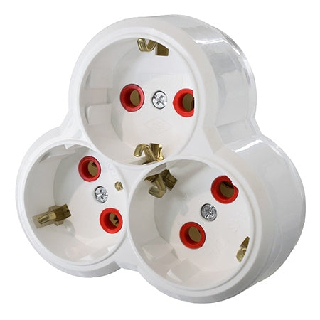 Triplu stecher cu trei prize E-TRS33