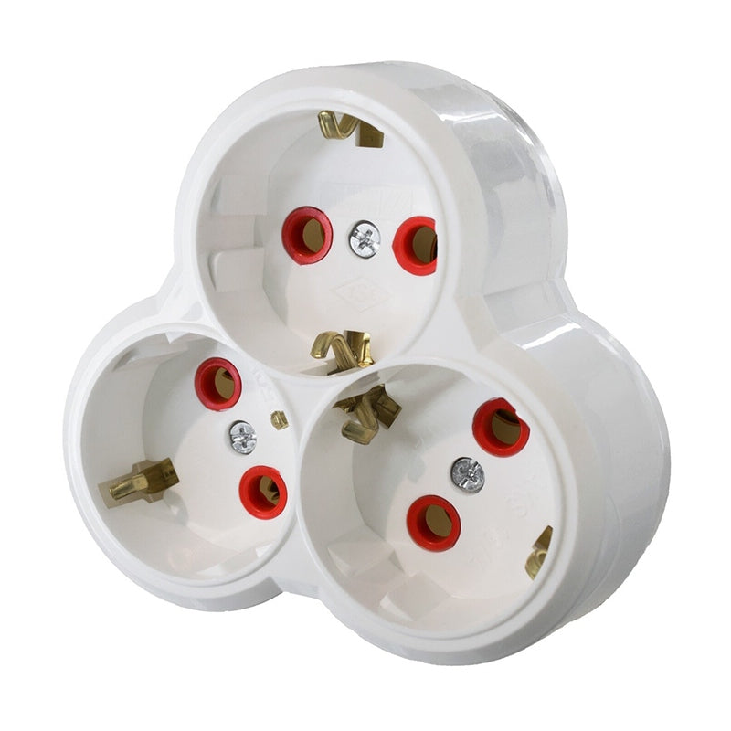 Triplu stecher cu trei prize E-TRS33