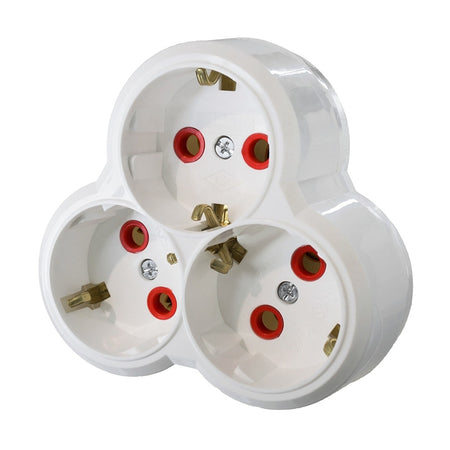 Triplu stecher cu trei prize E-TRS33