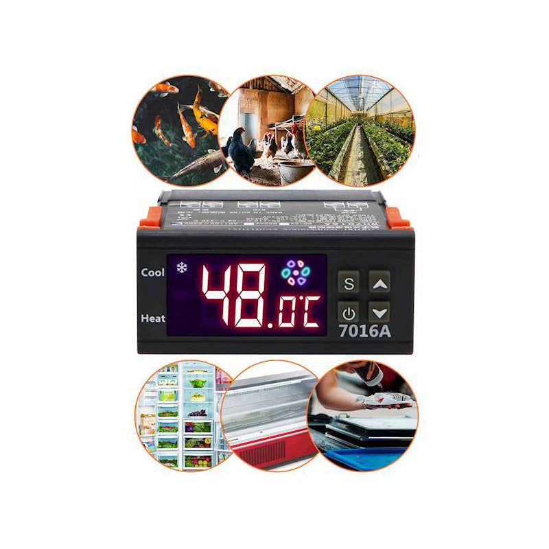 Termostat digital 230V HW7016A cu afișaj LCD, control precis al temperaturii E6247