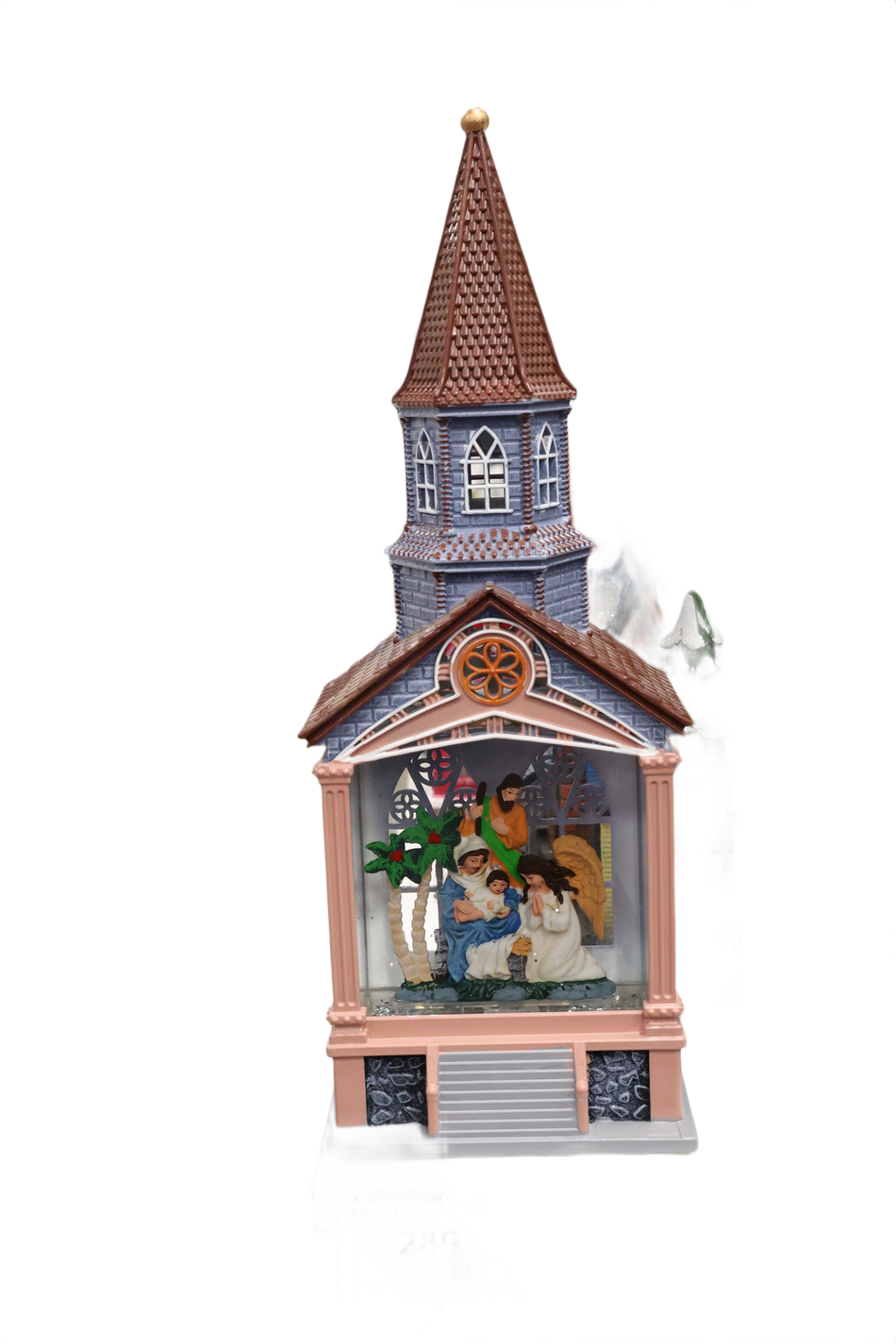 Xmas Ornament Biserica Cu Lichid, Muzical Ab